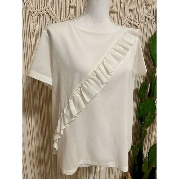 NWOT French Connection Ruffle Blouse Size M - Picture 2 of 8